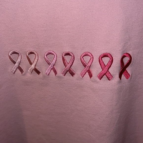 Jones New York Sport long sleeve pink ribbon support pink T-shirt size large - Picture 2 of 4
